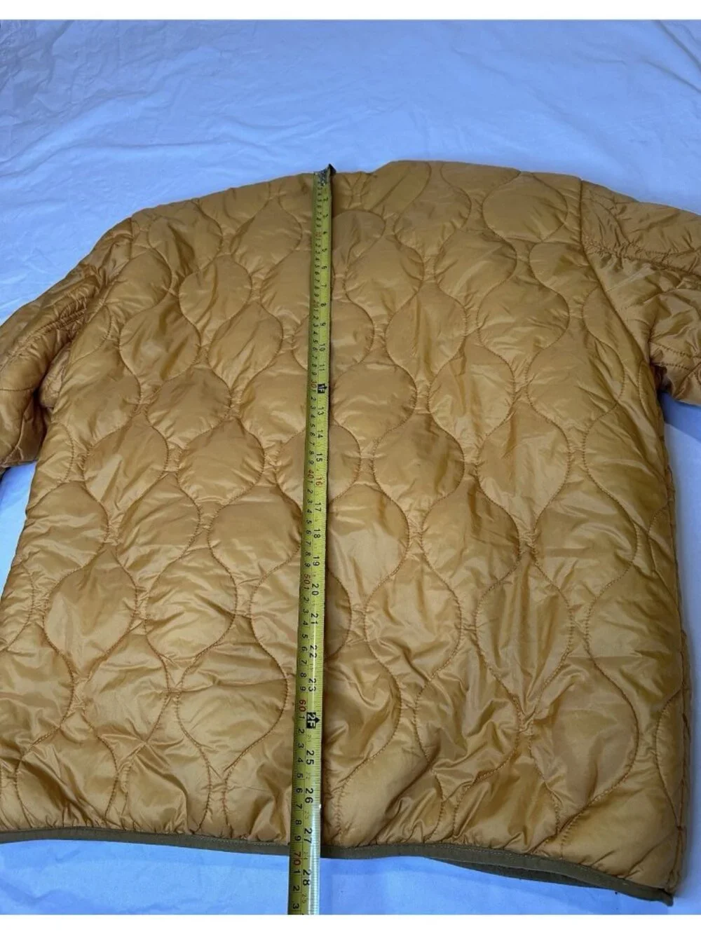 BDG Men’s Military-style Nylon quilted liner jacket Mustard XL
